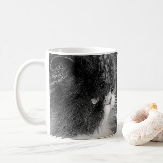 Personalised Photo Cat Coffee Mug (With Donut)