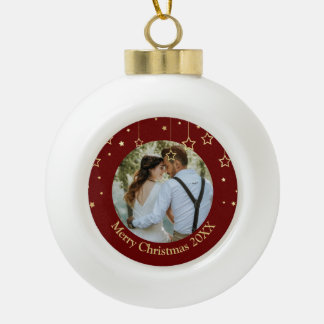 Personalised Photo Ceramic Ball Christmas Ornament