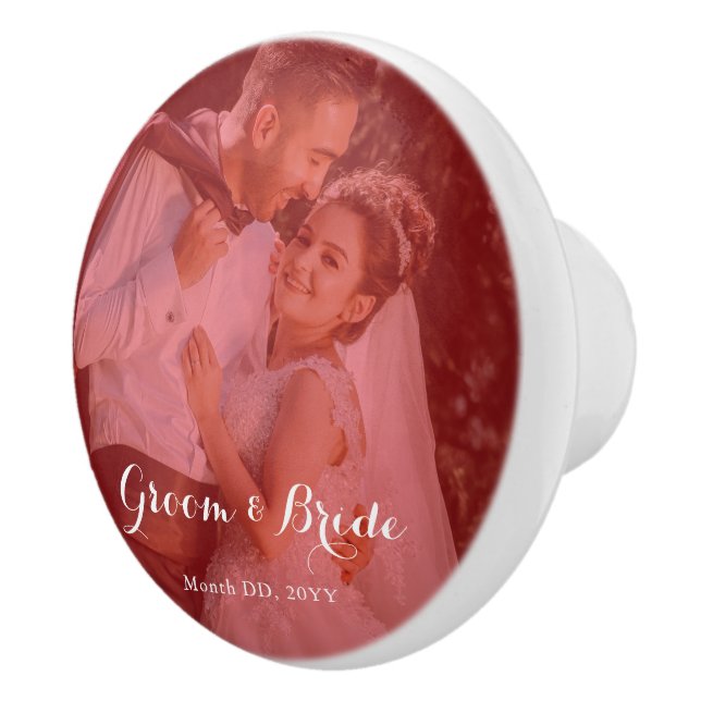 Personalised Photo Ceramic Knob for Couples inLove (Right)