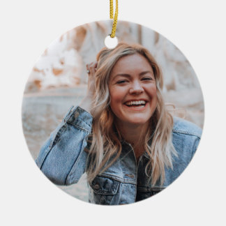 Personalised Photo Ceramic Tree Decoration