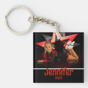 Personalised Photo Cheerleading Keychain