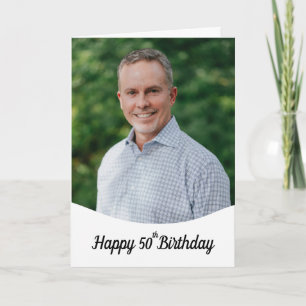 Personalised Photo Chic Brother 50th Birthday Card
