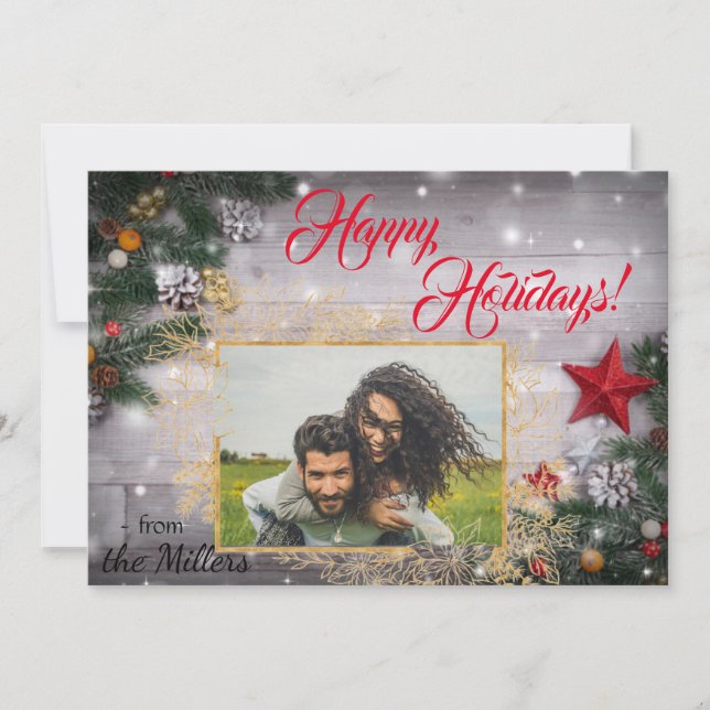 Personalised Photo Christmas Card (Front)