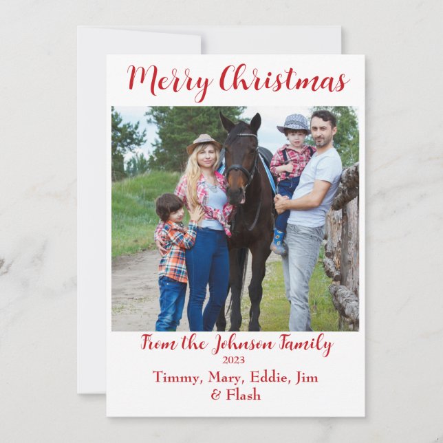 Personalised Photo Christmas Card (Front)