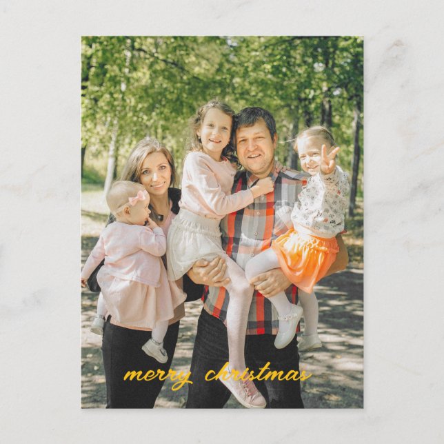 Personalised Photo Christmas Card – Custom Holiday (Front)