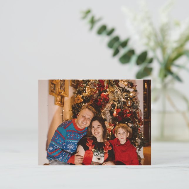 Personalised Photo Christmas Card - Holiday Gift (Standing Front)
