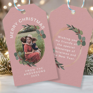 Personalised Photo Christmas gift tags