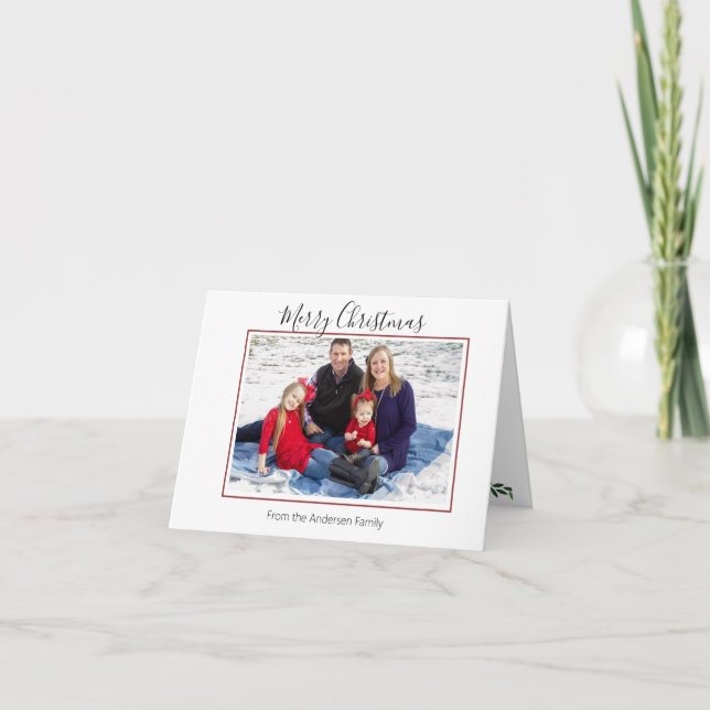 Personalised Photo Christmas  Holiday Card (Front)