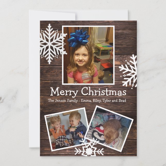 Personalised Photo Christmas  Holiday Card (Front)