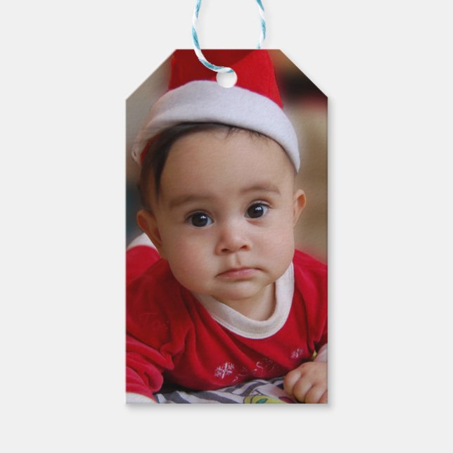 Personalised Photo Christmas Holiday Gift Tags (Front)