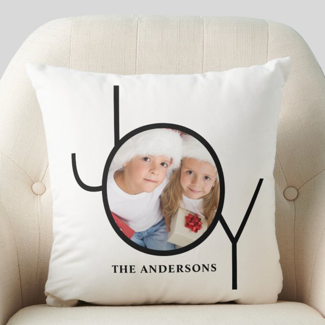 Personalised Photo Christmas Holiday White Cushion (Creator Uploaded)