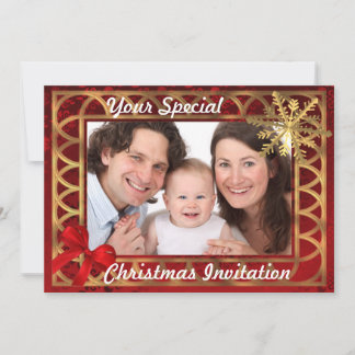 Personalised  photo Christmas Invitation
