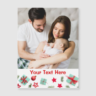 Personalised Photo Christmas Magnet Card