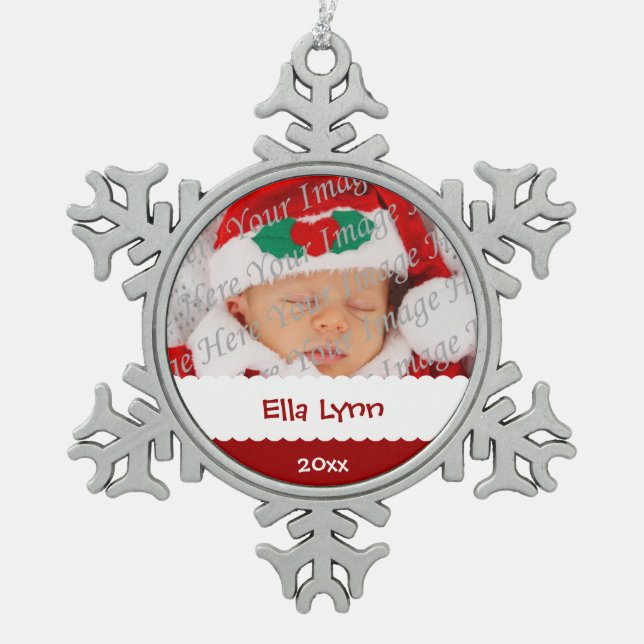 Personalised Photo Christmas Ornament (Front)
