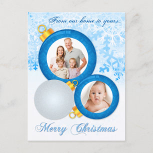 Personalised PHOTO Christmas Ornament Post Card
