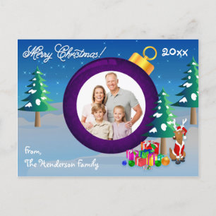 Personalised PHOTO Christmas Ornament Post Card 6