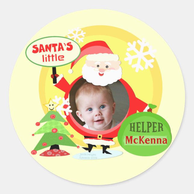 Personalised Photo Christmas Stickers (Front)