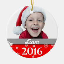 Personalised Photo Christmas Tree Ornament 2016