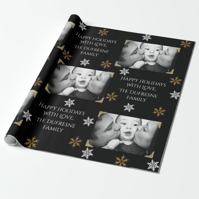 Personalised Photo Christmas Wrapping Paper (Unrolled)