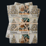 Personalised Photo Christmas Wrapping Paper<br><div class="desc">A glamorous Christmas tree design in shimmering gold tones, with photo upload frames for a personal touch. Ideal for elegant family gifts, couple presents, or modern holiday packaging. This is the larger photo version. Also available in a smaller photo option Matching tissue paper, Stickers and name tags available. Upload your...</div>