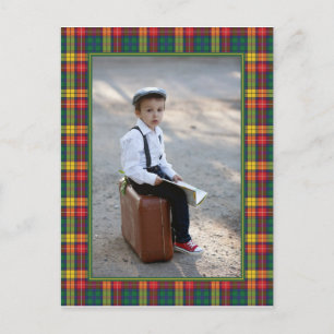 Personalised Photo Clan Buchanan Plaid Pattern Postcard