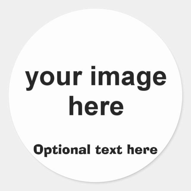 Personalised Photo Classic Round Sticker (Front)