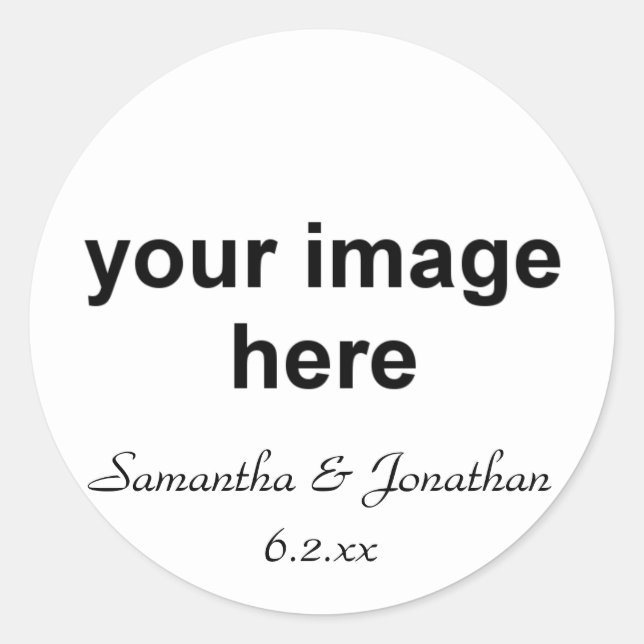 Personalised Photo Classic Round Sticker (Front)