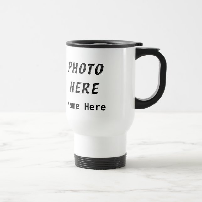 Personalised Photo Coffee Travel Mugs (Right)