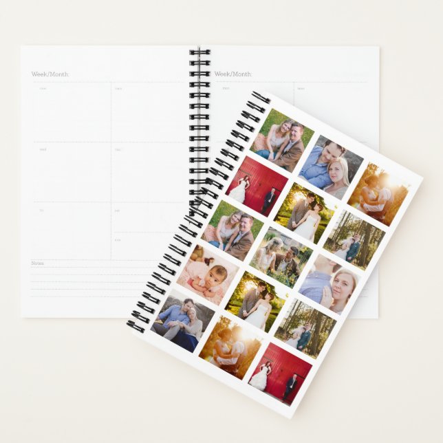 Personalised Photo Collage 15 Photos Planner (Display)