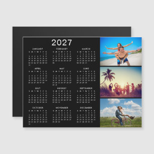 Personalised Photo Collage 2025 Calendar Magnet