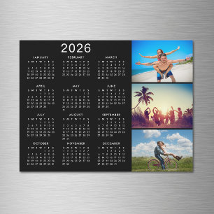 Personalised Photo Collage 2026 Calendar Magnet