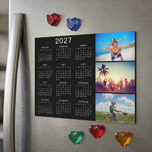 Personalised Photo Collage 2027 Calendar Magnet