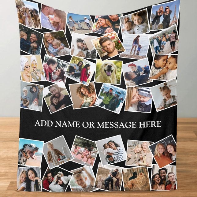 Personalised Photo Collage 36 Picture Fleece Blanket (Creator Uploaded)