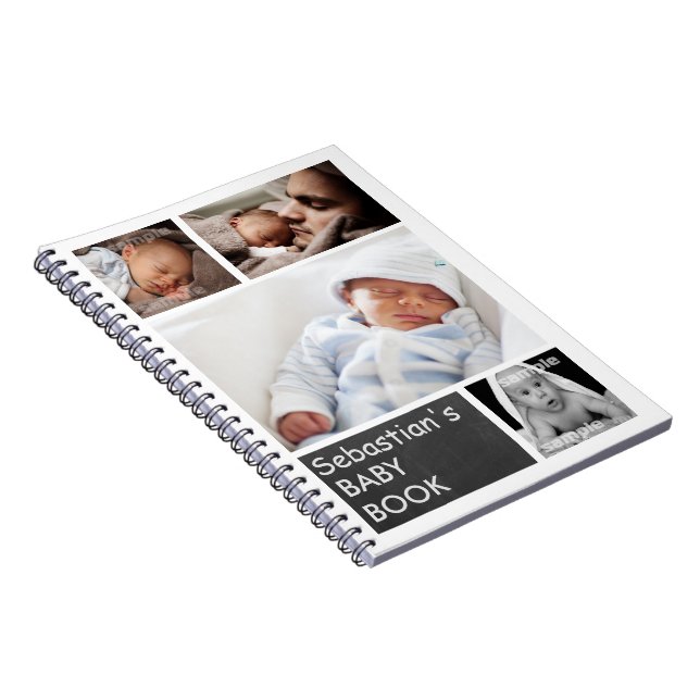 Personalised Photo Collage Baby Notebook (Right Side)
