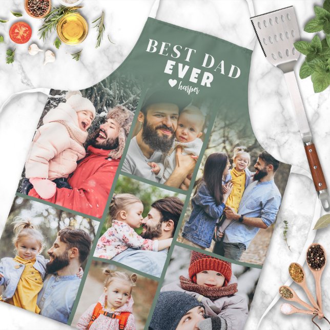 Personalised Photo Collage Best Dad Apron (Personalized Photo Collage Best Dad Apron )