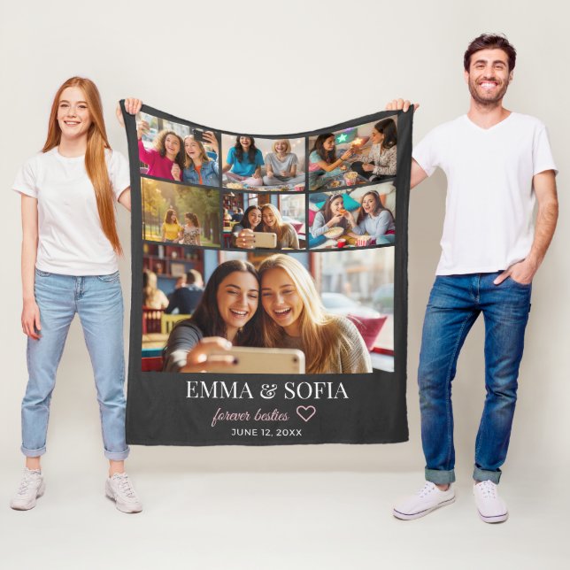 Personalised Photo Collage Birthday Throw Blanket  (In Situ)