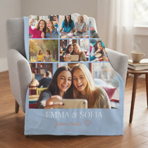 Personalised Photo Collage Birthday Throw Blanket