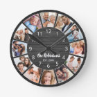 Personalised Photo Collage Black Wood Family