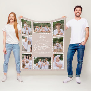 Personalised Photo Collage Blanket for Grandma