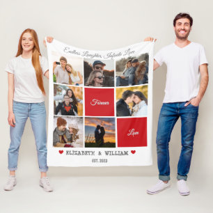 Personalised Photo Collage Blanket - White Version