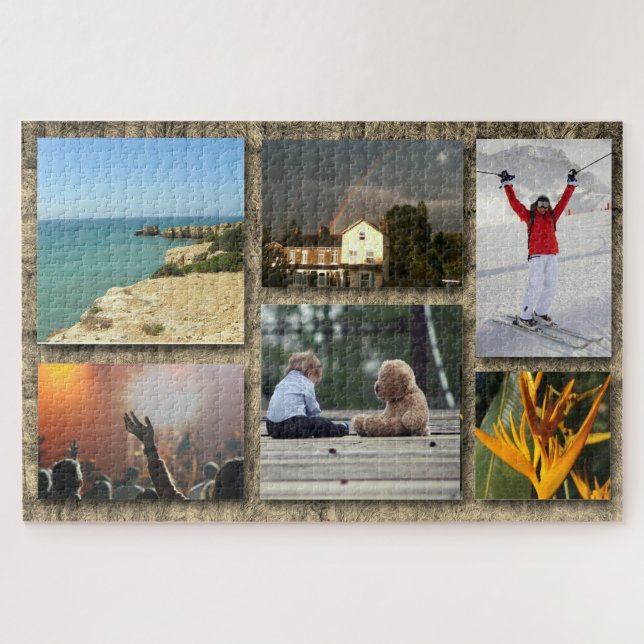 Personalised Photo Collage Custom Jigsaw Puzzle (Horizontal)