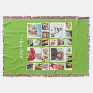 Personalised  Photo Collage  DIY Throw Blanket