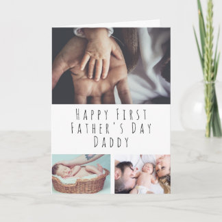 Personalised Photo Collage First Father's Day Card