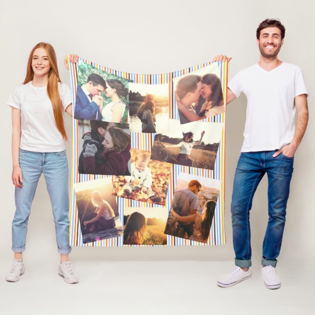 Personalised Photo Collage Fleece Blanket (In Situ)
