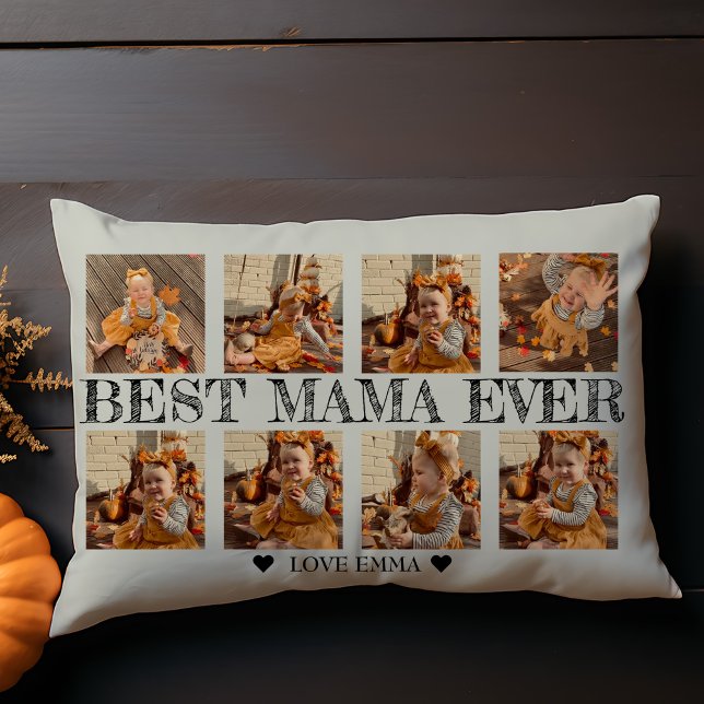 Personalised Photo Collage Gift Best Mama Ever Decorative Cushion (Creator Uploaded)