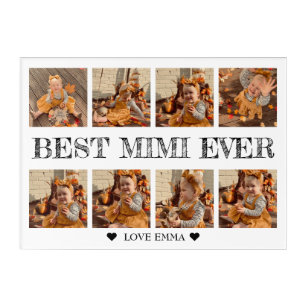 Personalised Photo Collage Gift Best Mimi Acrylic Print