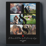 Personalised Photo Collage Gift Couples Initial Plaque<br><div class="desc">Personalised Photo Collage Gift Couples Initial</div>