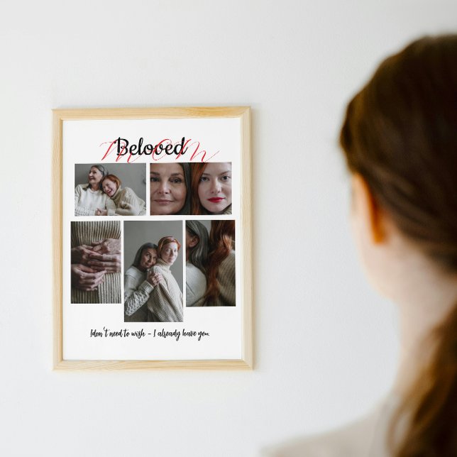 Personalised Photo Collage Gift for Mum Poster (Creator Uploaded)