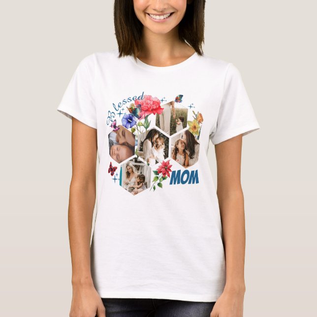 Personalised Photo Collage, Grandma garden T-Shirt (Front)