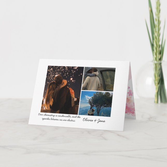 Personalised Photo collage greeting card (Front)